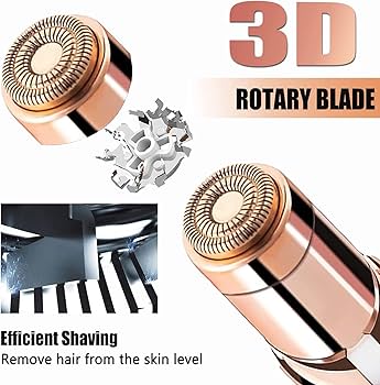 Wotide USB Rechargeable Facial Hair Remover with LED Light